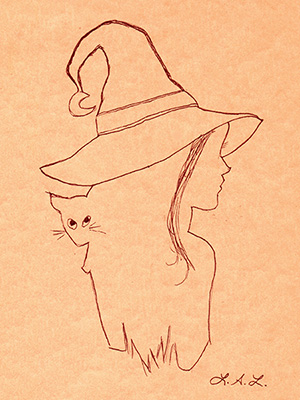 Witch and Cat - LindaAnn LoSchiavo